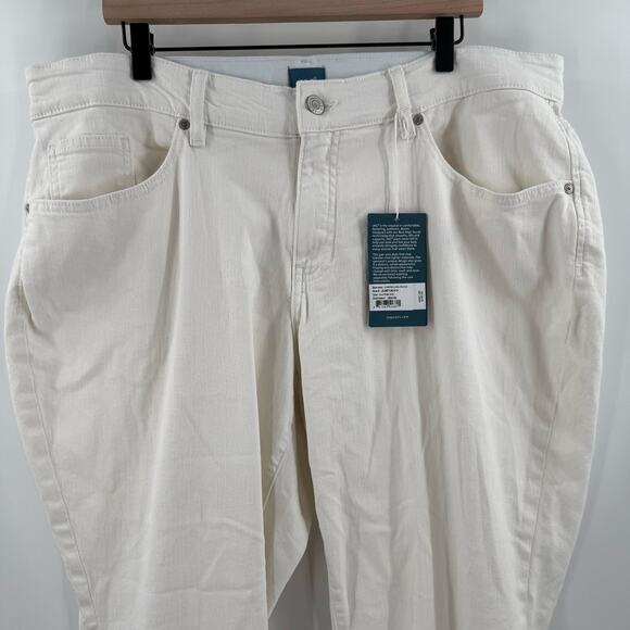 JAG Carter Jeans Size 16W NWT Midrise Girlfriend White Plus Curvy Cotton Stretch - Picture 14 of 16